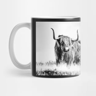 Bull print, Animal, Nature, Scandinavian print, Scandinavian, Nordic, Trendy print, Styled, Scandinavian art, Modern art, Wall art, Print, Minimalistic, Modern Mug